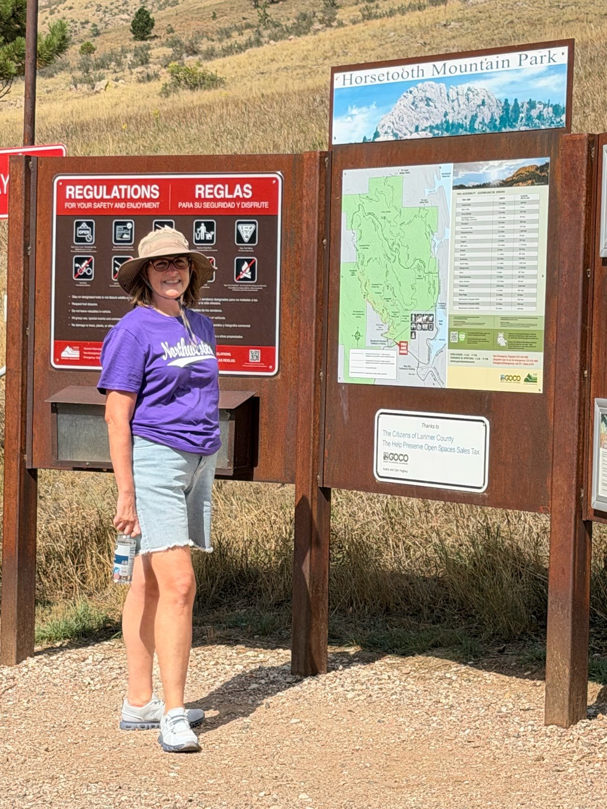 Horsetooth Mountain Park trailhead information board