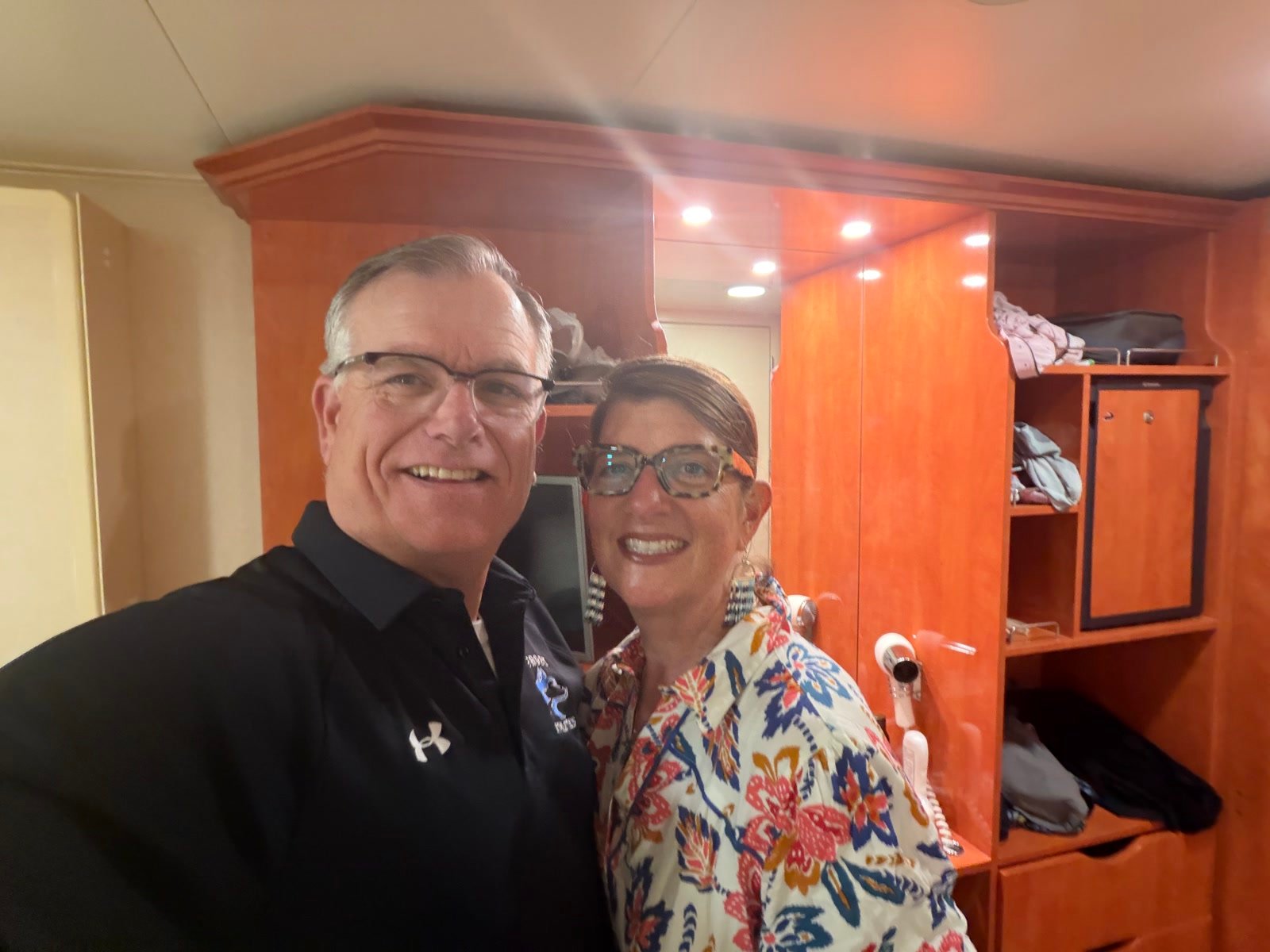 Inside a cruise ship stateroom