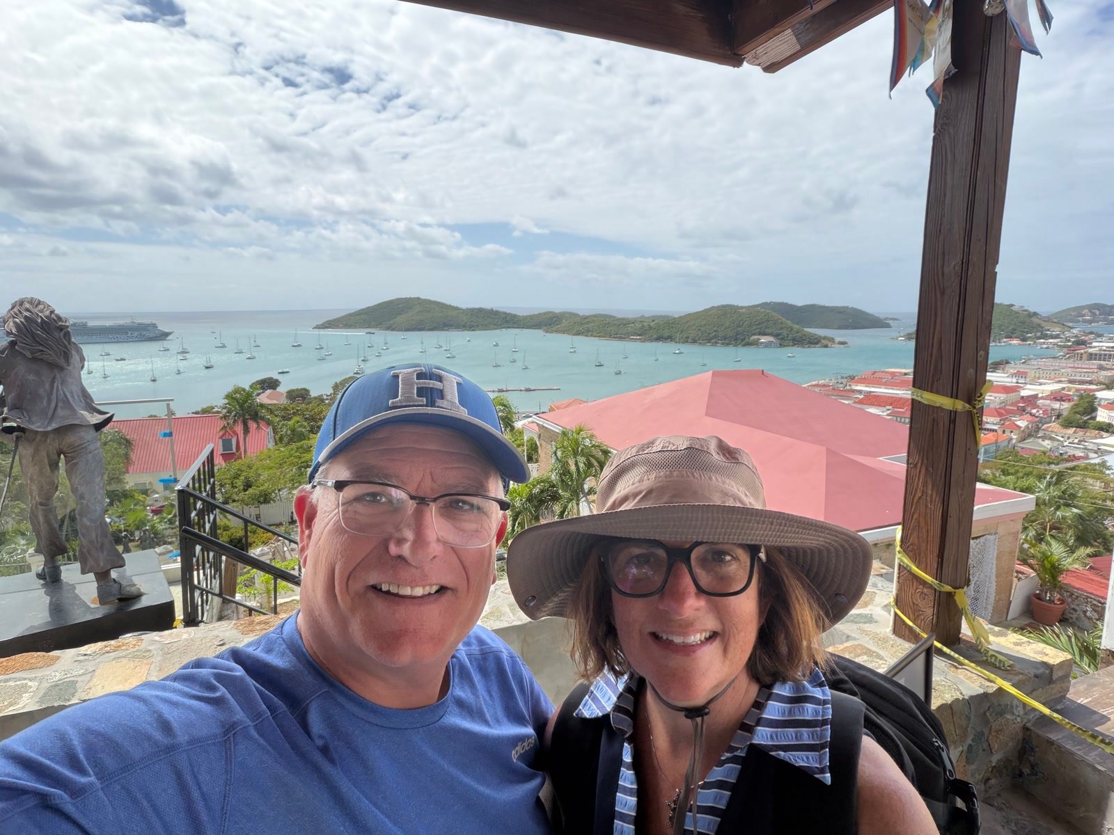 Overlook near Blackbeard’s Castle above Charlotte Amalie harbor