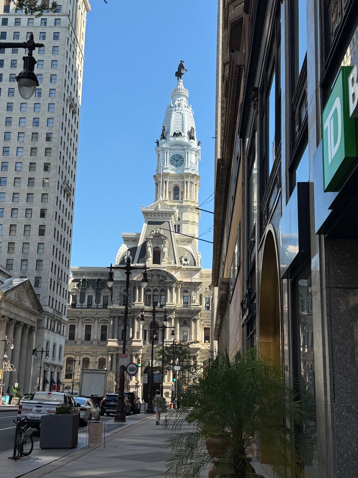 Philadelphia City Hall tower with William Penn statue