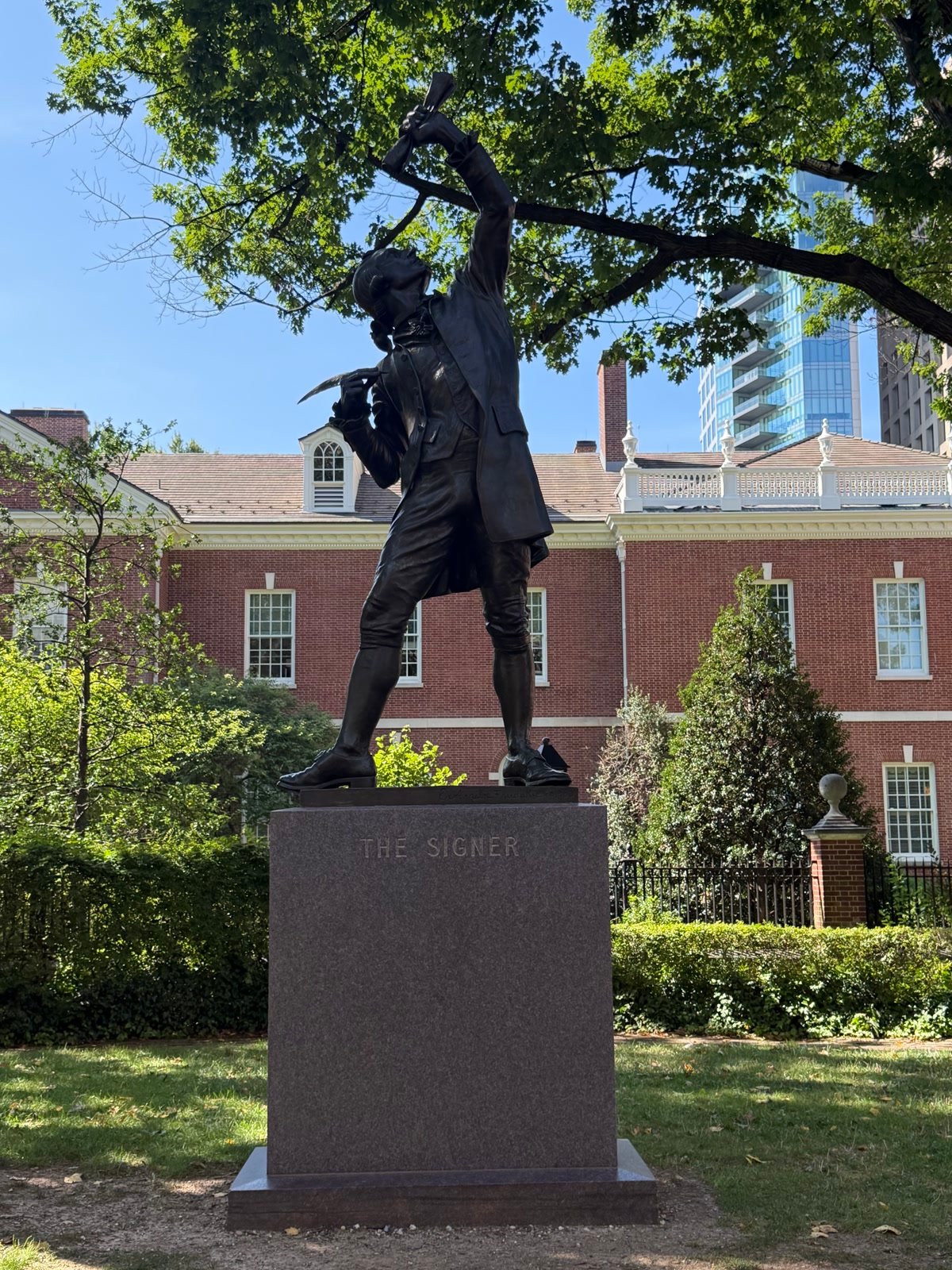 The Signer bronze statue in Philadelphia