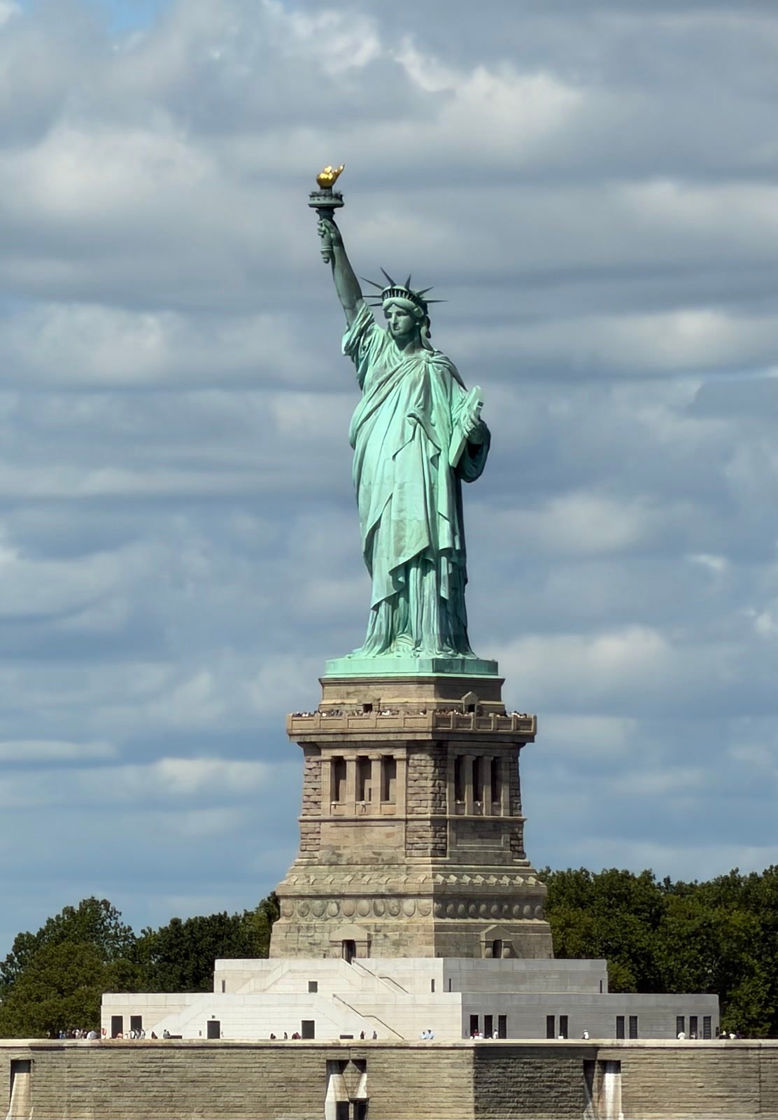 Close view of the Statue of Liberty