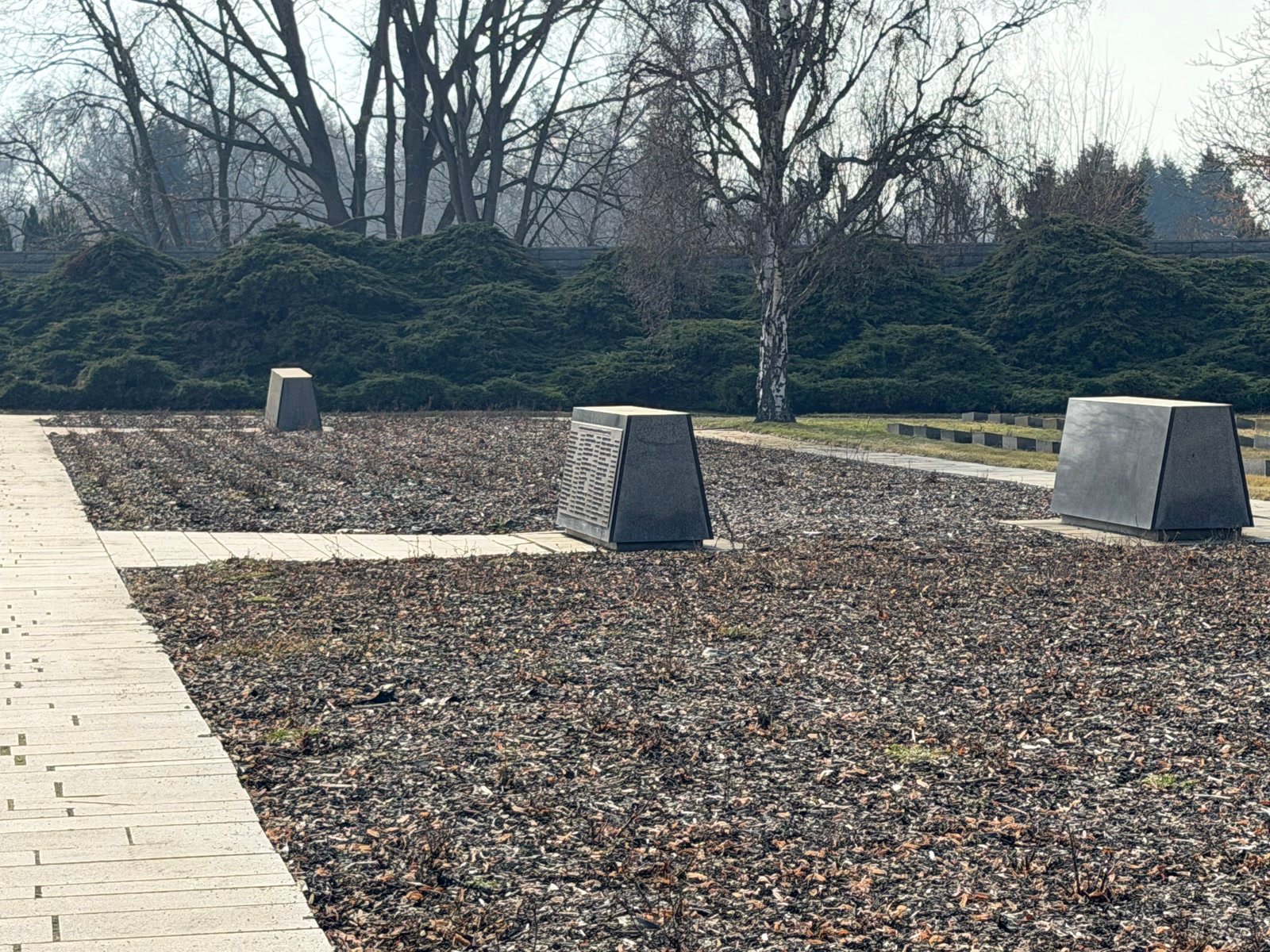 Memorial stones at the Terezín Memorial