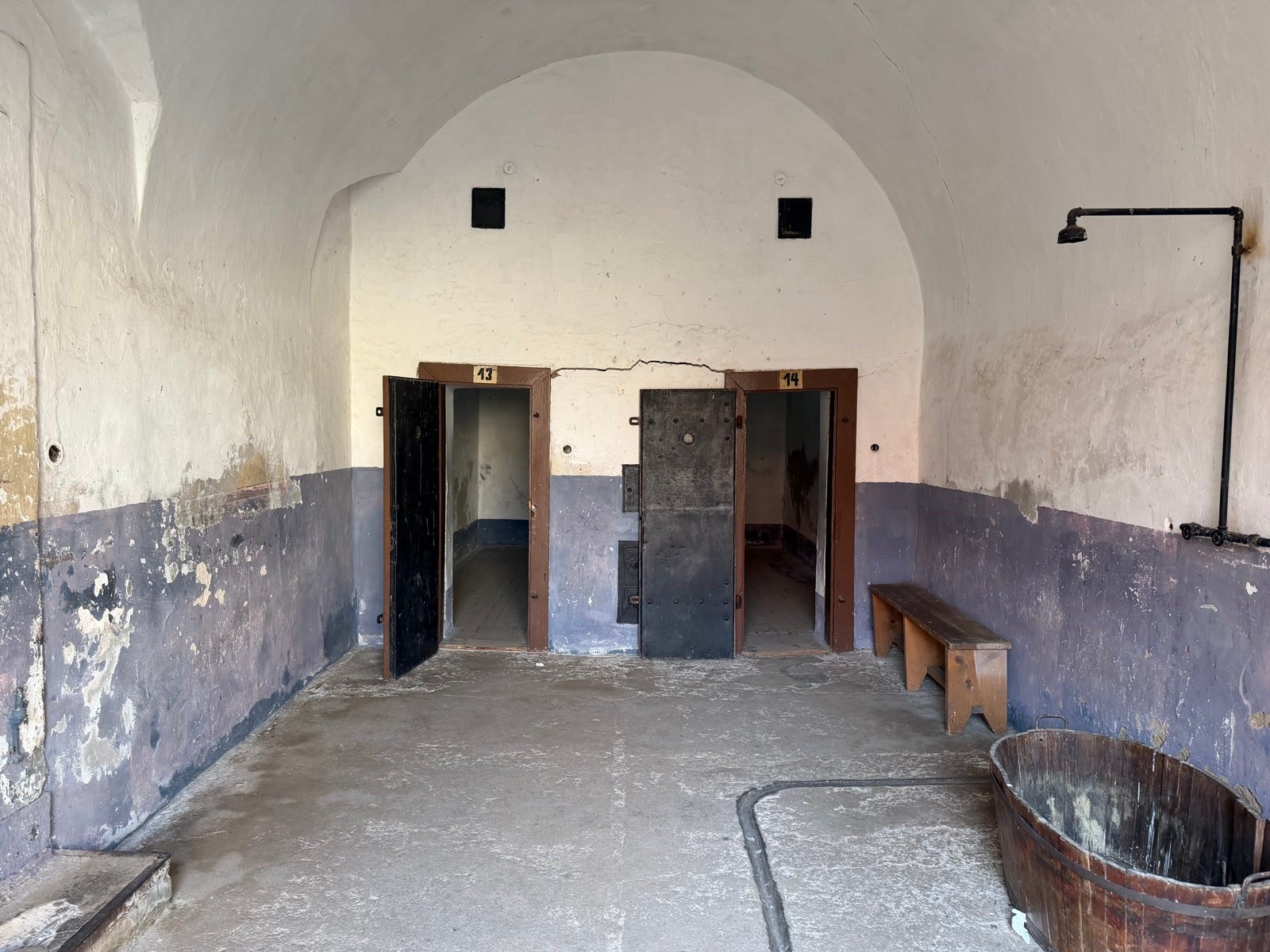 Prison cells at the Small Fortress, Terezín Memorial