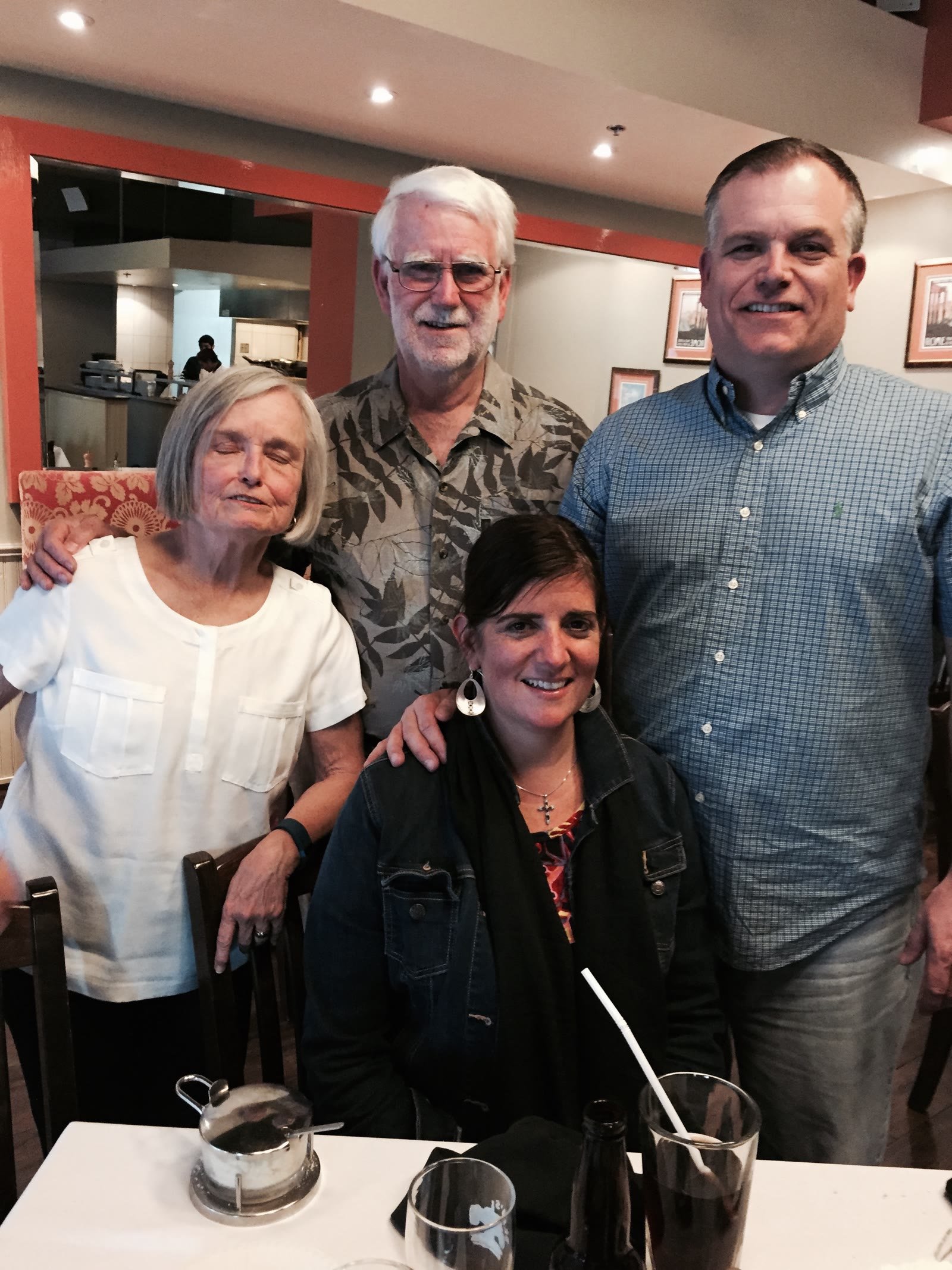 Chuck and Leslie at dinner with Aunt Mary Jo and Uncle Jack